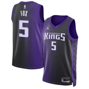 De'Aaron Fox Sacramento Kings Jordan Brand Unisex Swingman Jersey Statement Personalisable Edition Purple