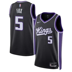 De'Aaron Fox Sacramento Kings Nike Unisex Swingman Jersey Icon Edition Commémoratif Black/White
