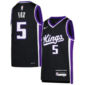 De'Aaron Fox Sacramento Kings Nike Youth Incontournable Swingman Jersey Icon Edition Purple