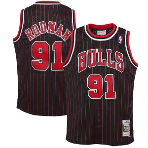 Dennis Rodman Chicago Bulls Youth 1995/96 Charming Hardwood Classics Swingman Jersey Black