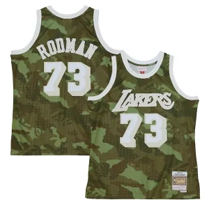 Dennis Rodman Los Angeles Lakers Hardwood Classics 1998/99 Ghost Splendide Green Swingman Jersey Camo