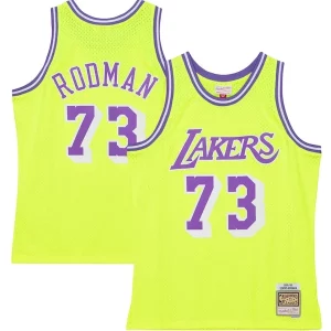 Dennis Rodman Los Angeles Splendide Lakers Hardwood Classics 1998/99 Tropical Swingman Jersey Neon Yellow