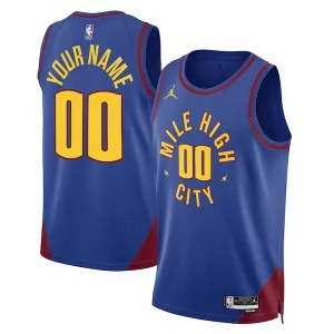 Denver Nuggets Jordan Brand Unisex 2022/23 Swingman Classique Custom Jersey Statement Edition Blue