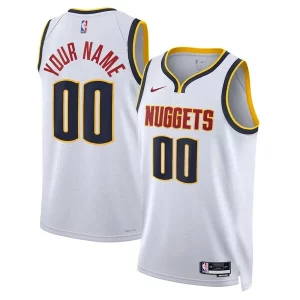 Denver Nuggets Nike Unisex Swingman Custom Jersey Uniques White Association Edition