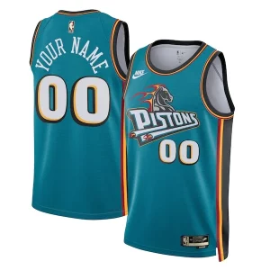 Detroit Pistons Nike Unisex 2022/23 Custom Swingman Jersey Classic Edition Teal Haut de gamme