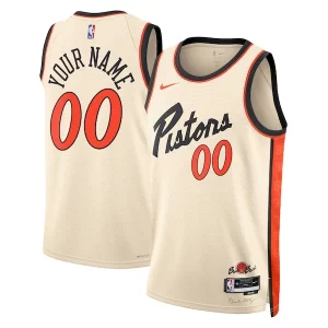 Detroit Pistons Nike Unisex 2024/25 Custom Swingman Personalisable Jersey City Edition White