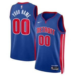 Detroit Pistons Nike Unisex Swingman Custom Jersey Blue Icon Collectible Edition