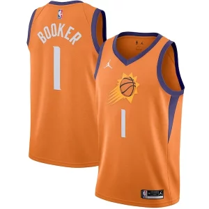 Devin Booker Phoenix Suns Jordan Brand 2020/21 Swingman Élégant Jersey Statement Edition Orange