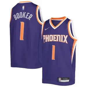 Devin Booker Phoenix Suns Nike Youth 2021/22 Diamond Swingman Jersey Magnifique Icon Edition Purple