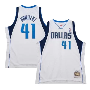 Dirk Magnifique Nowitzki Dallas Mavericks 2010/11 Hardwood Classics Swingman Jersey White