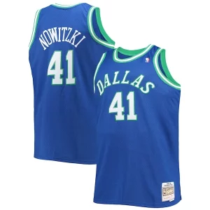 Dirk Nowitzki Dallas Mavericks Big & Tall 1998/99 Hardwood Classics Swingman Jersey Blue Luxueux