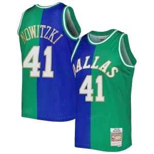 Dirk Nowitzki Dirk Luxueux Nowitzki Hardwood Classics 1998/2019 Split Swingman Jersey Blue/Green