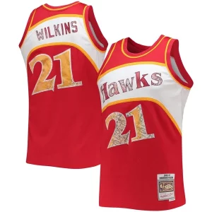 Dominique Wilkins Atlanta Hawks 1986/87 Hardwood Classics NBA 75th Classique Anniversary Diamond Swingman Jersey Red