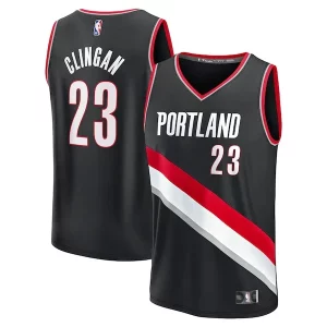 Donovan Clingan Portland Trail Unique Blazers 2024 NBA Draft Fast Break Player Jersey Icon Edition Black