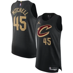 Donovan Mitchell Cleveland Authentique Cavaliers Jordan Brand Authentic Player Jersey Statement Edition Black
