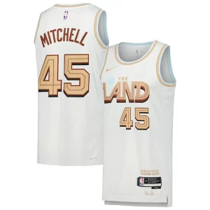 Donovan Mitchell Cleveland Cavaliers Confortable Nike Swingman Player Jersey City Edition White