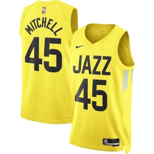 Donovan Mitchell Superbe Utah Jazz Nike Unisex Swingman Jersey Icon Edition Gold