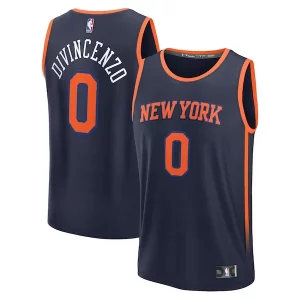 Donte DiVincenzo New York Knicks Fast Break Replica Player Jersey Statement Edition Stylish Navy
