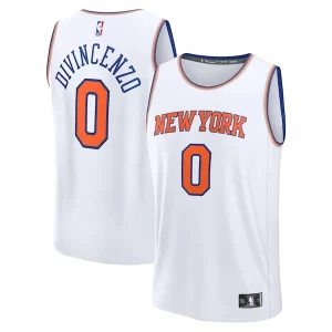 Donte DiVincenzo New York Knicks Fast Éclatant Break Replica Player Jersey Association Edition White