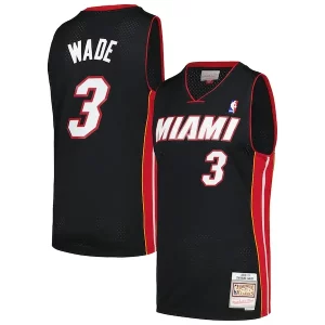 Dwyane Wade Miami Heat 2012/13 Hardwood Classics Éclatant Swingman Jersey Black
