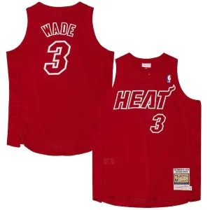 Dwyane Wade Miami Heat Bold 2012 Authentic Player Jersey Scarlet
