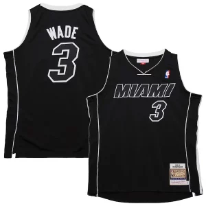 Dwyane Wade Premium Miami Heat 2011/12 Hardwood Classics Authentic Jersey Black