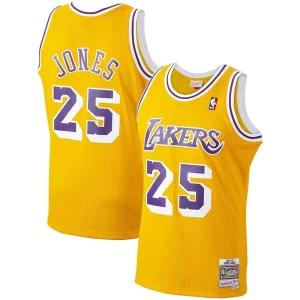 Ed Jones Los Angeles Lakers 1994/95 Hardwood Classics Unique Swingman Jersey Gold