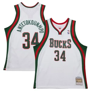 Giannis Antetokounmpo Milwaukee Bucks 2013/14 Hardwood Classics Superbe Swingman Jersey White