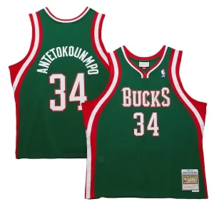 Giannis Antetokounmpo Milwaukee Bucks 2013/14 Hardwood Classics Swingman Jersey Hunter Green Notable