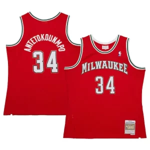 Giannis Antetokounmpo Milwaukee Bucks 2014/15 Hardwood Classics Swingman Jersey Red Splendide