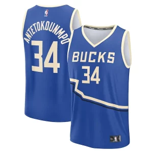 Giannis Antetokounmpo Milwaukee Bucks Youth 2024/25 Charming Fast Break Player Jersey City Edition Royal