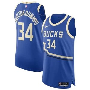 Giannis Antetokounmpo Milwaukee Bucks Nike 2024/25 Authentic Player Jersey City Edition Royal Distingué