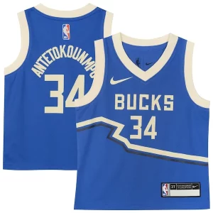 Giannis Antetokounmpo Milwaukee Distingué Bucks Nike Toddler 2024/25 Swingman Player Jersey City Edition Royal