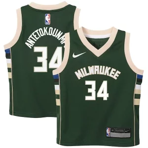 Giannis Antetokounmpo Milwaukee Bucks Nike Preschool Swingman Player Jersey Icon Edition Hunter Unique Green