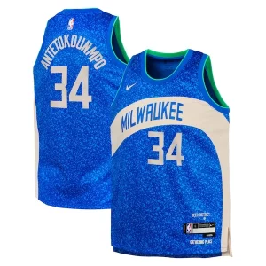 Giannis Antetokounmpo Milwaukee Tendance Bucks Nike Youth Swingman Replica Jersey City Edition Royal