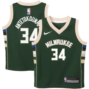 Giannis Exceptionnel Antetokounmpo Milwaukee Bucks Nike Toddler Swingman Player Jersey Icon Edition Green
