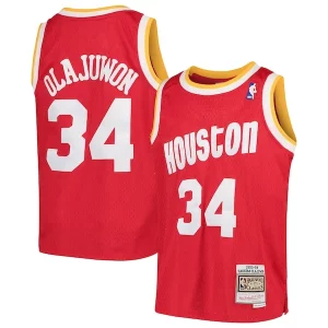 Hakeem Olajuwon Houston Prime Rockets Youth Swingman Throwback Jersey Red
