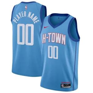 Houston Rockets Nike Authentique 2020/21 Swingman Custom Jersey Blue City Edition
