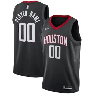 Houston Rockets Nike Swingman Custom Jersey Tendance Black Statement Edition