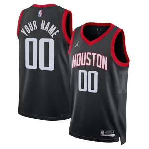 Houston Rockets Splendide Jordan Brand Unisex 2022/23 Swingman Custom Jersey Statement Edition Black