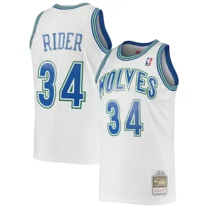 Isaiah Rider Minnesota Timberwolves 1995/96 Hardwood Classics Swingman Élégant Jersey White