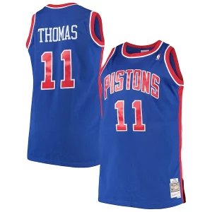 Isaiah Thomas Detroit Pistons 1988/89 Big & Tall Hardwood Classics Haut de gamme Swingman Jersey Royal