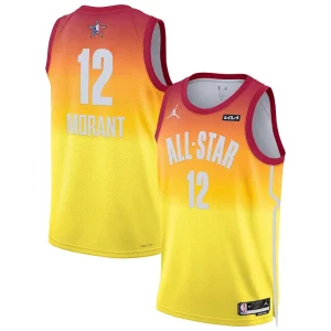 Ja Morant Jordan Brand 2023 Haut de gamme NBA All Star Game Swingman Jersey Orange