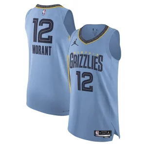Ja Morant Memphis Grizzlies Jordan Brand Authentic Player Jersey Statement Bold Edition Light Blue