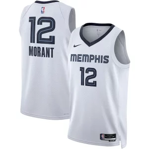 Ja Morant Memphis Grizzlies Nike Unisex Swingman Jersey Association Edition White/Navy Stylish