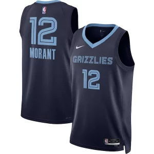Ja Morant Memphis Grizzlies Nike Unisex Swingman Jersey Exceptionnel Icon Edition Navy/White