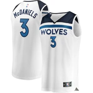 Jaden McDaniels Minnesota Timberwolves Admirable Youth Fast Break Replica Player Jersey Association Edition White