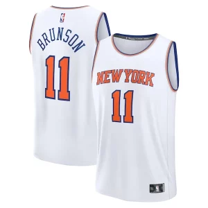Jalen Brunson New Luxueux York Knicks Fast Break Replica Player Jersey Association Edition White