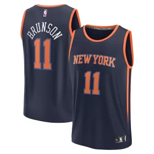 Jalen Brunson New York Knicks Youth Fast Break Replica Player Jersey Statement Incontournable Edition Navy