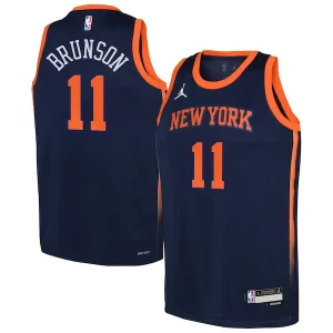 Jalen Brunson New York Magnifique Knicks Jordan Brand Youth Swingman Jersey Statement Edition Navy